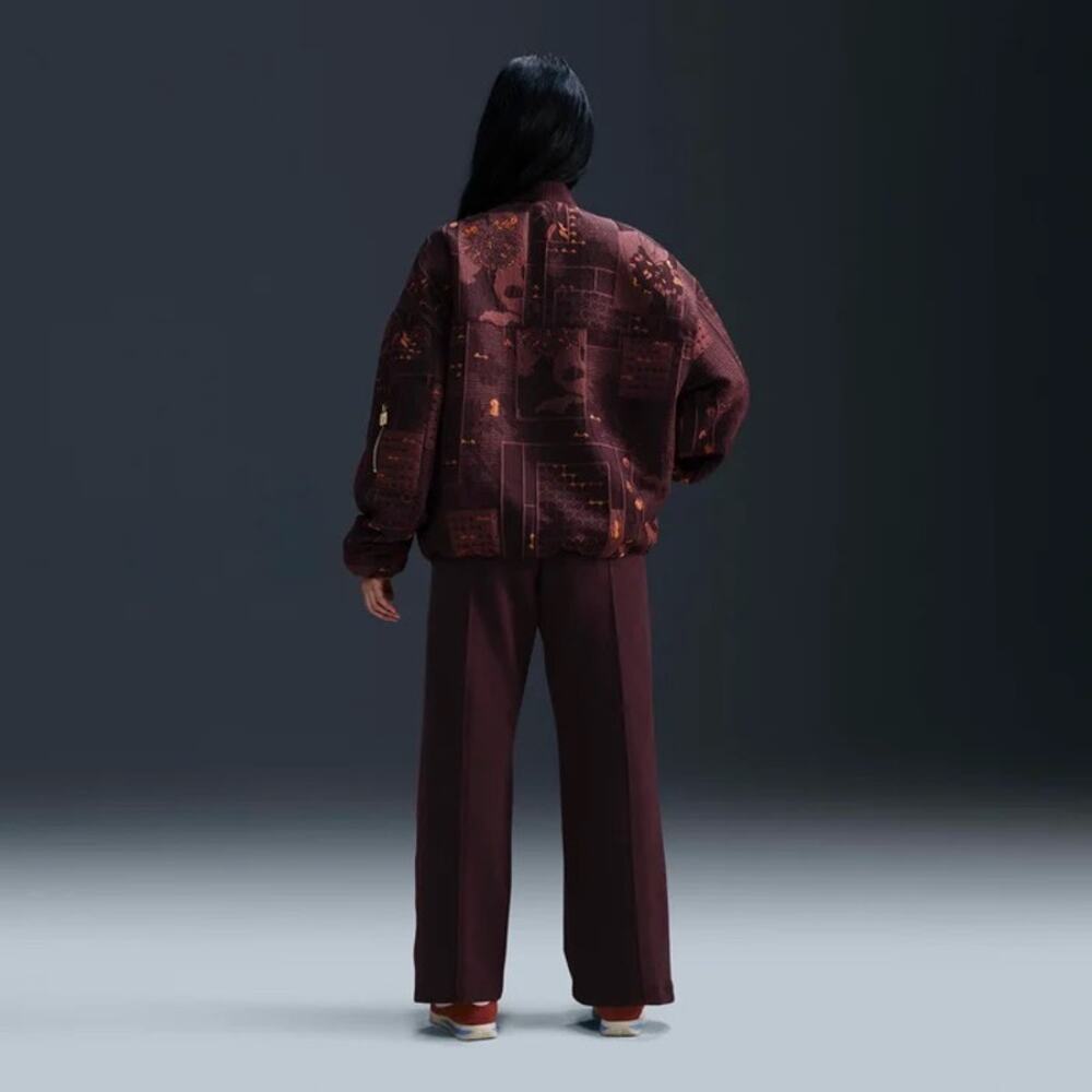 NEW Nike x Naomi Osaka Jacquard Kimono Jacket Burgundy Crush Streetwear Luxe Sm - Picture 13 of 16